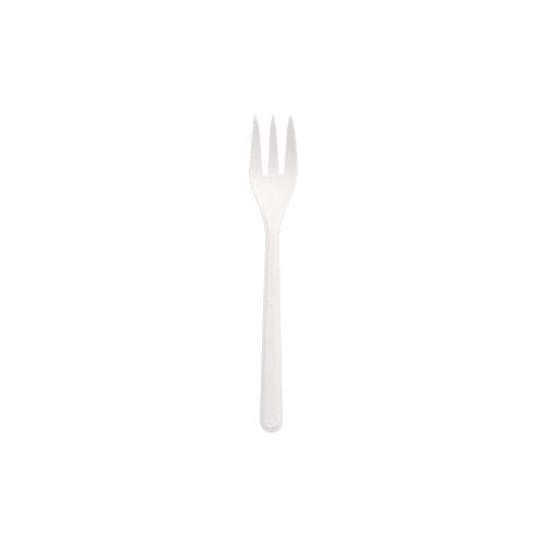 "Circulware" Mehrweg-Snackgabeln PP-MF 13 cm weiss extra stabil