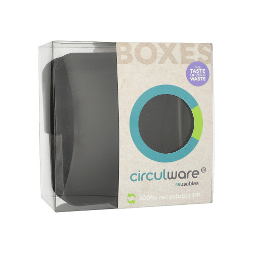"Circulware" Mehrweg-Schalen Mix & Match eckig 3 cm x 15,6 cm x 15,6 cm schwarz