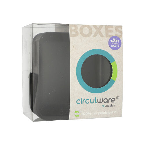"Circulware" Mehrweg-Schalen Mix & Match eckig 4,7 cm x 15,6 cm x 15,6 cm schwarz