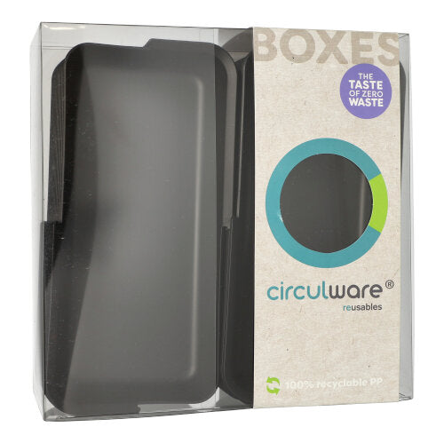 "Circulware" Mehrweg-Schalen Mix & Match eckig 3 cm x 11,7 cm x 23,4 cm schwarz