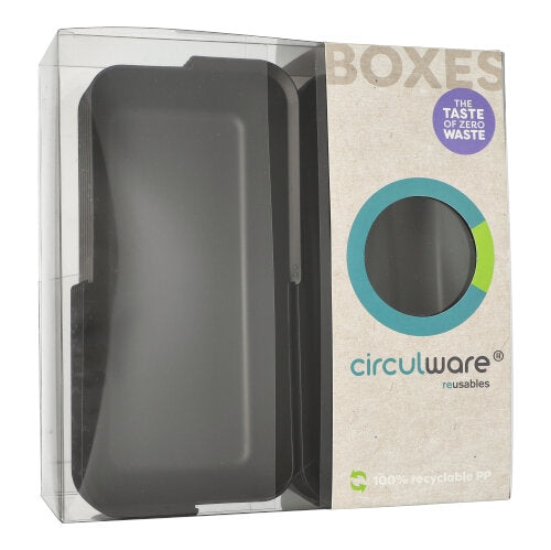 "Circulware" Mehrweg-Schalen Mix & Match eckig 4,7 cm x 11,7 cm x 23,4 cm schwarz