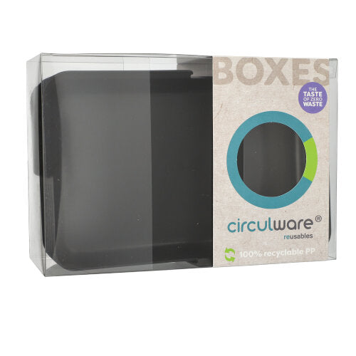 "Circulware" Mehrweg-Schalen Mix & Match eckig 2,9 cm x 15,6 cm x 23,4 cm schwarz