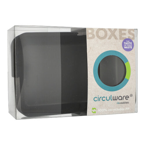"Circulware" Mehrweg-Schalen Mix & Match eckig 4,7 cm x 15,6 cm x 23,4 cm schwarz