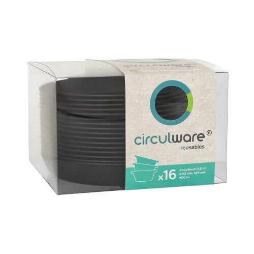 "Circulware" Mehrweg-Schalen Mix & Match rund 400 ml Ø 18,3 cm · 2,9 cm schwarz