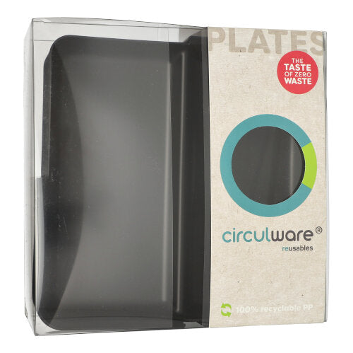 "Circulware" Mehrweg-Schalen Mix & Match eckig 2,9 cm x 23,4 cm x 23,4 cm schwarz