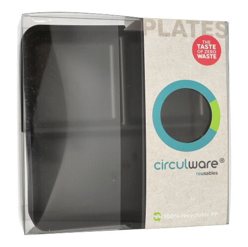"Circulware" Mehrweg-Schalen Mix & Match eckig 2,9 cm x 23,4 cm x 23,4 cm schwarz