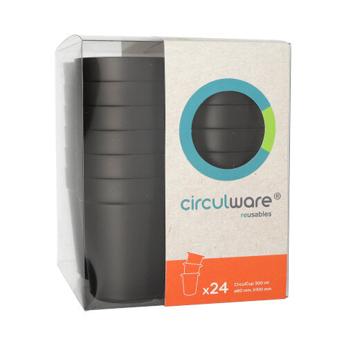 "Circulware" Mehrweg-Trinkbecher PP rund 0,3 l Ø 8 cm · 10 cm schwarz
